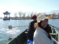 7.A Gril Is Taking Picture On Dali Erhai Lake